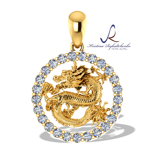The Dragon’s Fortune pendant in Yellow Gold